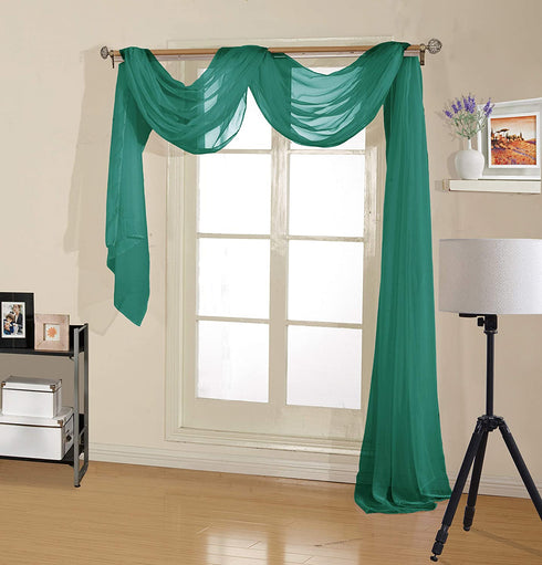 Celine Sheer Window Curtain Scarf 54 x 216 in.